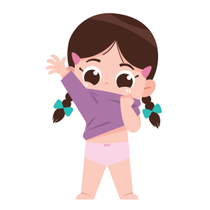 着替えるイラスト