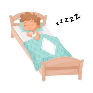 寝ている子供のイラスト