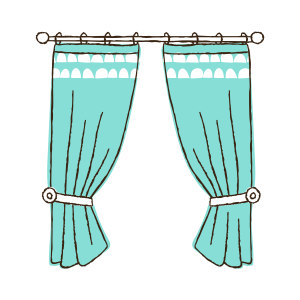 カーテンのイラスト