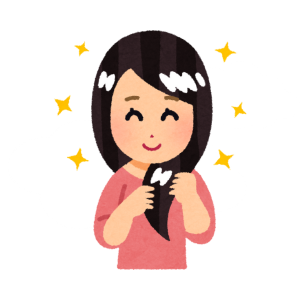 なぞなぞの答え：髪の毛をとかしている子どものイラスト｜小学生向けなぞなぞ