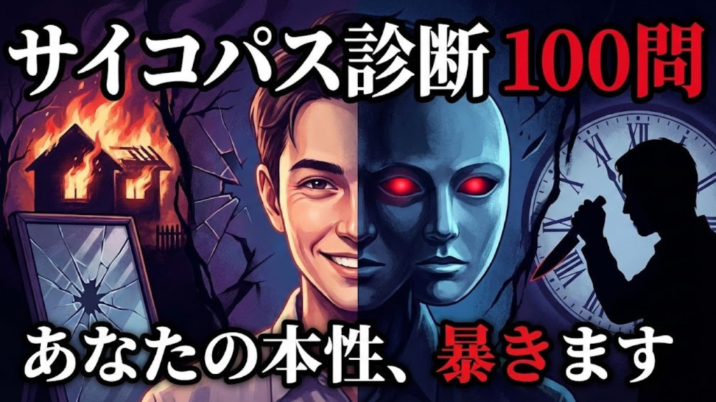 戦慄のサイコパス診断100問｜心理テスト・思考実験で異常思考をチェック