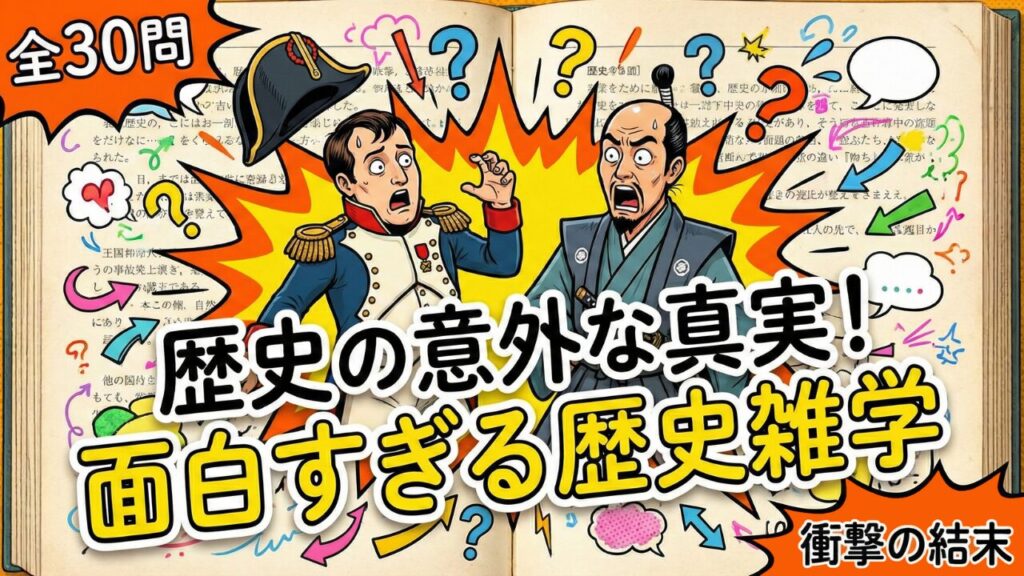 歴史クイズ面白い30選！学校では教えない意外な雑学と難問【三択】
