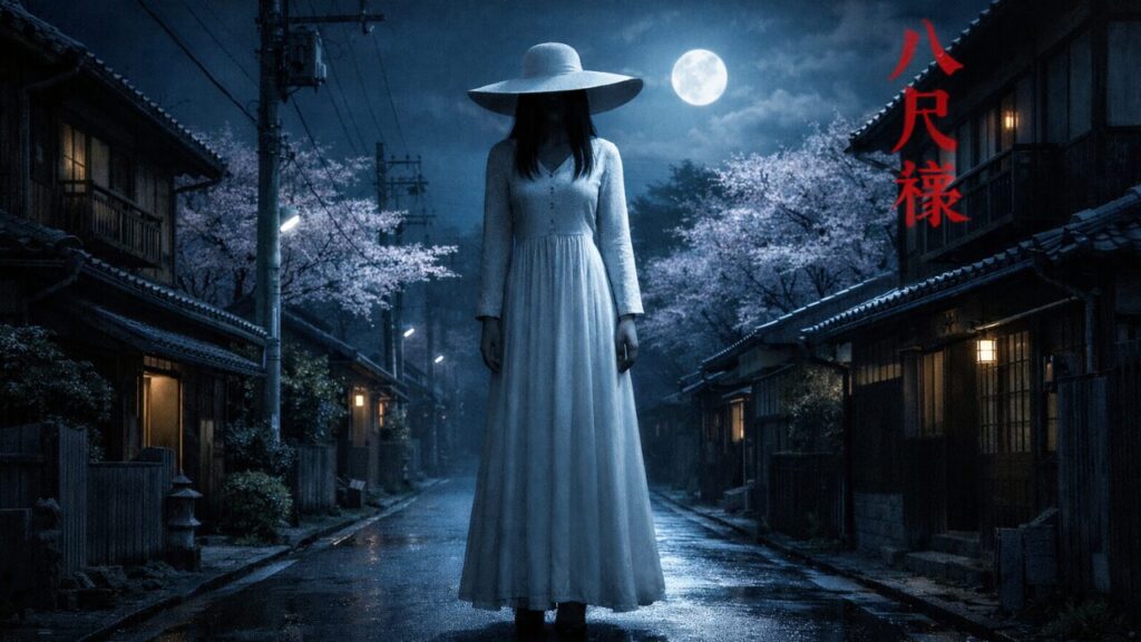 八尺様｜夜の住宅街に現れる身長242cmの白いワンピースの怪異