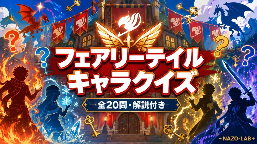 フェアリーテイルキャラ・ギルドクイズ20問